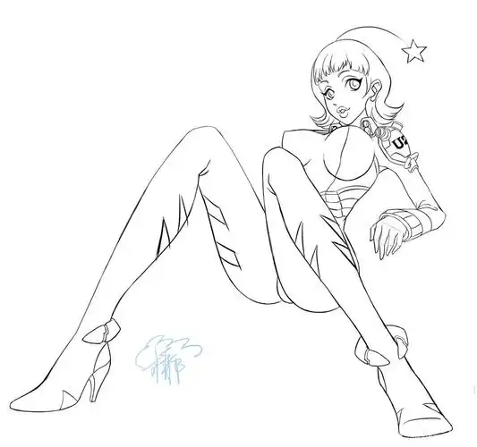 再发一张御姐~~线稿