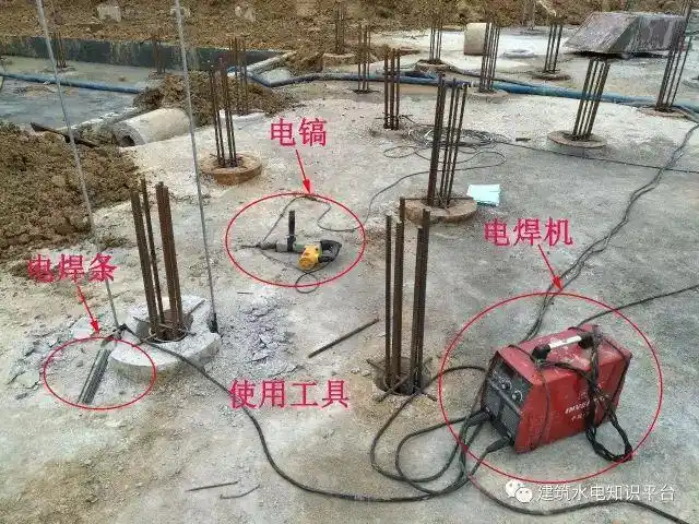 桩头接地焊接防雷接地施工第一步