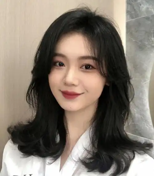 中长发烫发推荐韩系气垫烫免打理懒人烫发 - 长发发型 - 发型社