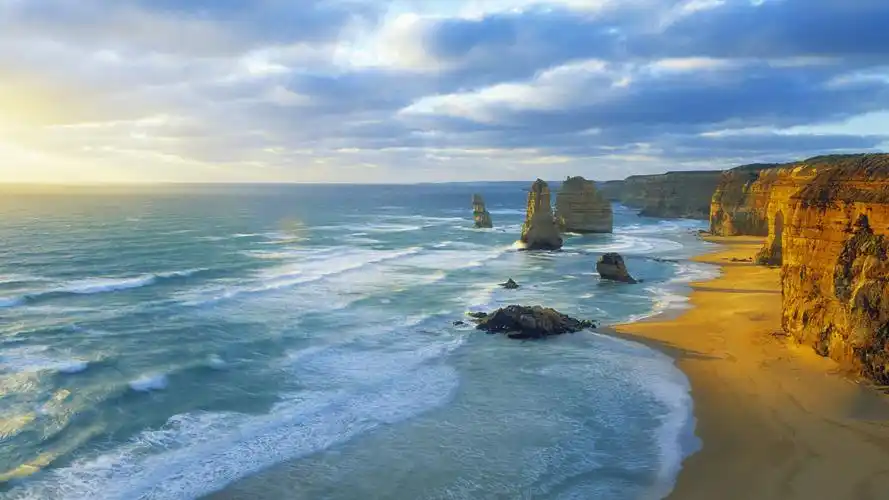 亮丽的海岸风景高清宽屏桌面壁纸