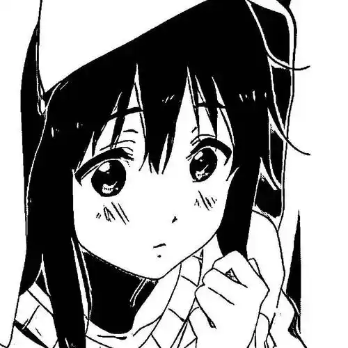 动漫女头经典黑白风动漫女生头像