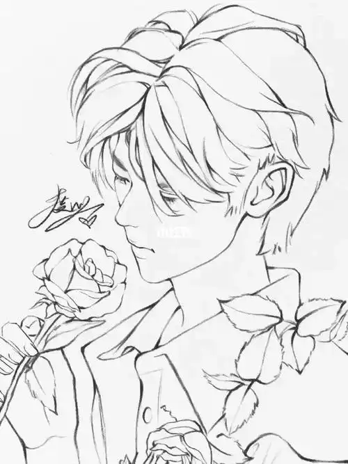 帅哥‖画画过程‖线稿‖