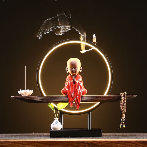 禅意意灯和尚线香香薰家用简约倒流香炉客厅香薰炉