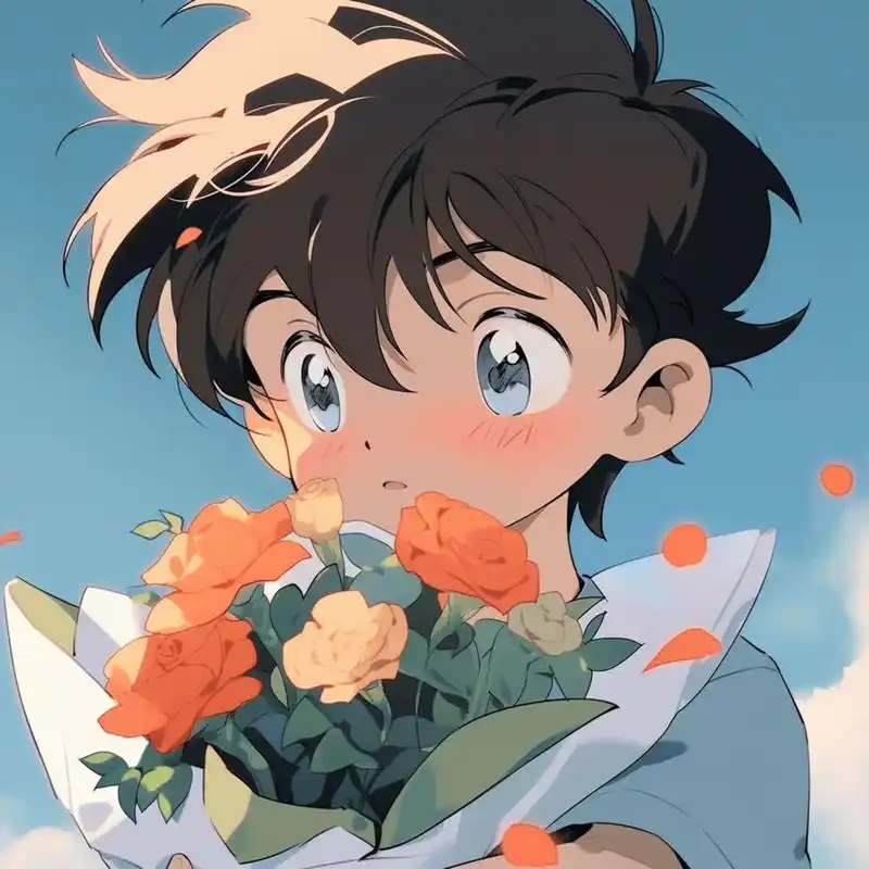 捧花情侣头像(男生版)#头像