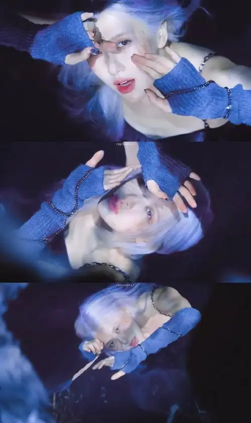 蓝色玫瑰#ros07[超话]#,美到倒吸凉气!#rose蓝发#图cr: logo