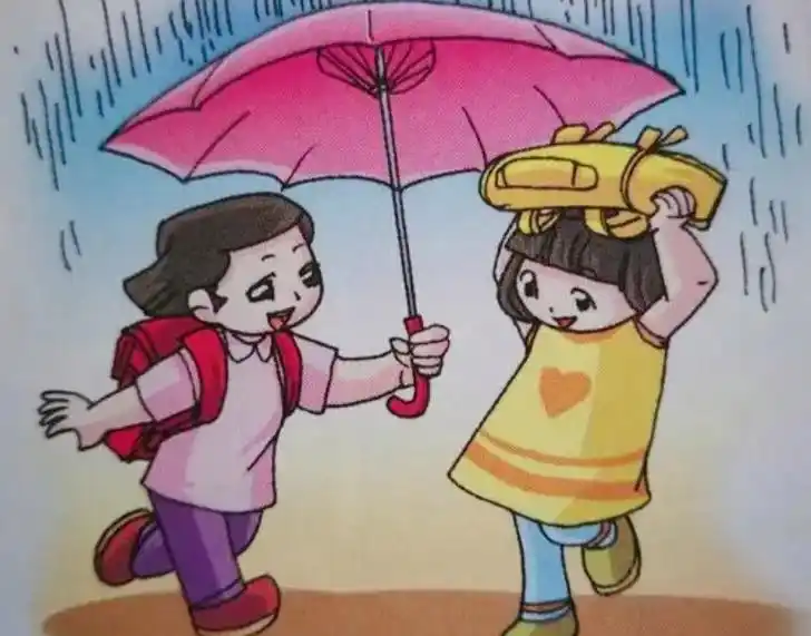 小学生看图写话二十五《放学路上》