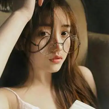 侧脸眼镜女生头像个性网