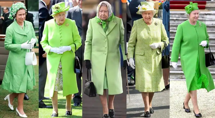 英国王室女性绿色服装造型大pk:伊丽莎白女王赢了