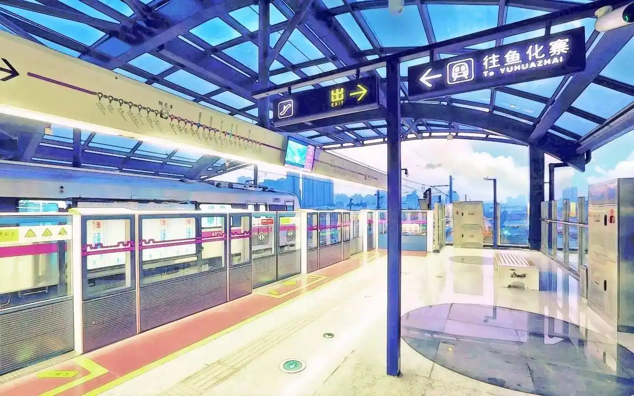 地铁美图当西安地铁碰撞二次元丨美哭