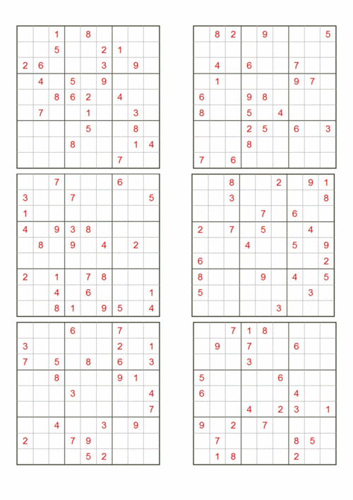 九宫格数独题目.doc