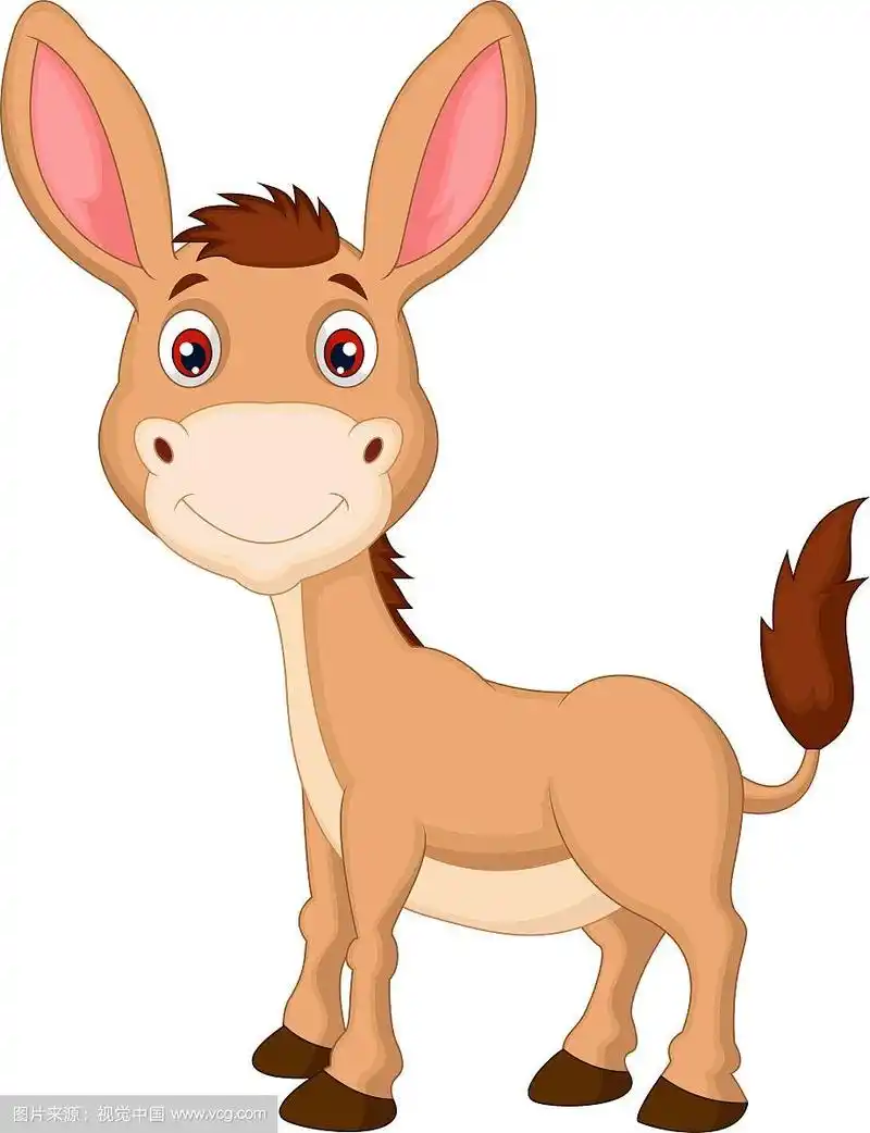卡通可爱的驴