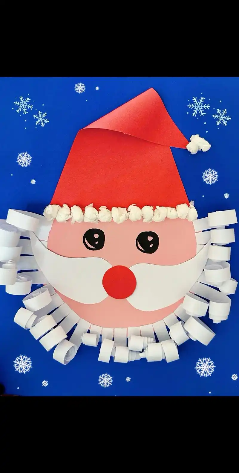 儿童手工卡纸画《圣诞老人》圣诞节要到了,和小朋友们一起来做圣 - 抖