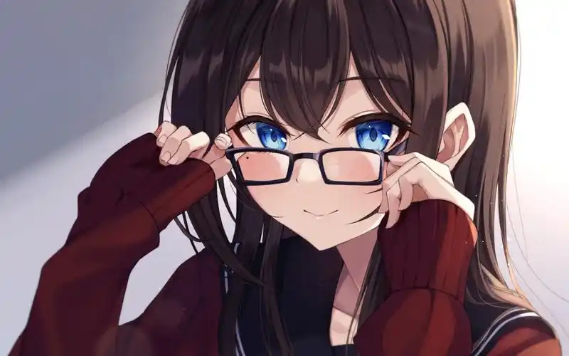 巧笑嫣然动漫美女桌面壁纸