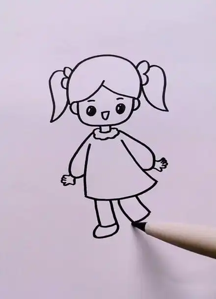 简单画女孩