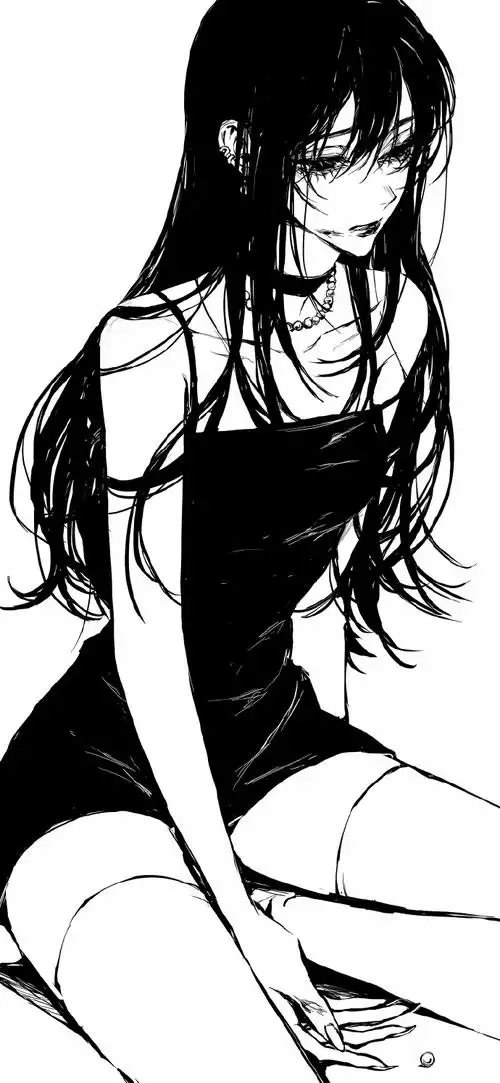 黑白动漫插画壁纸