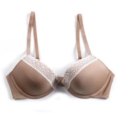 欧美高档文胸 性感蕾丝边女士内衣 低心位胸罩 黑色肤色 包邮