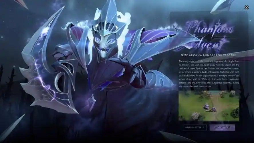 dota2 幽鬼 至宝双款式预览,该至宝为勇士令状 330 级奖励物品