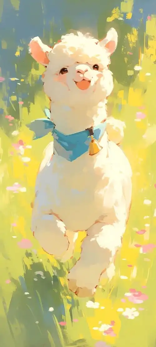 手机壁纸超可爱萌萌哒羊驼壁纸图片神兽草泥马来袭