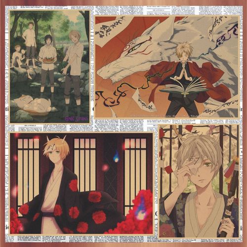 创意海报动漫电影 夏目友人帐 复古牛皮纸动画海报装饰墙画壁画31