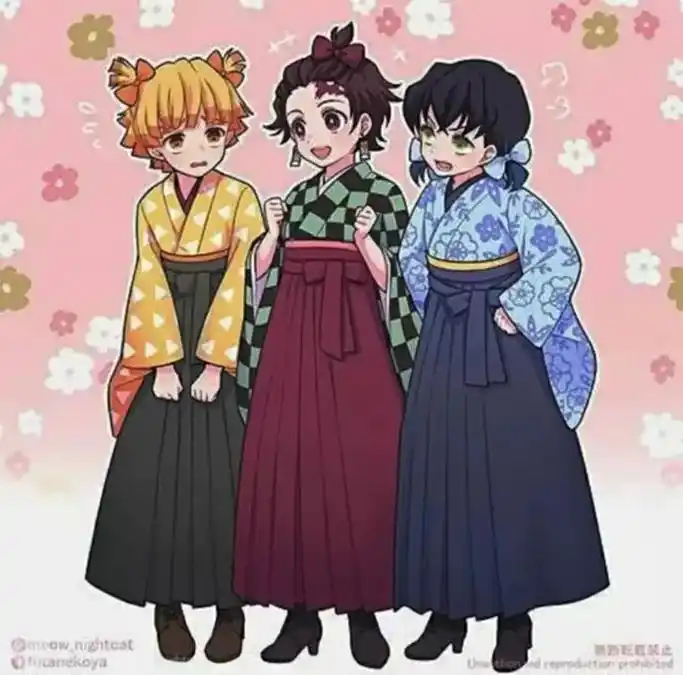 好可爱的三小只~#图片来源于网络 #鬼灭之刃搞笑图片 - 抖音