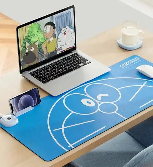 新款哆啦a梦加热鼠标垫