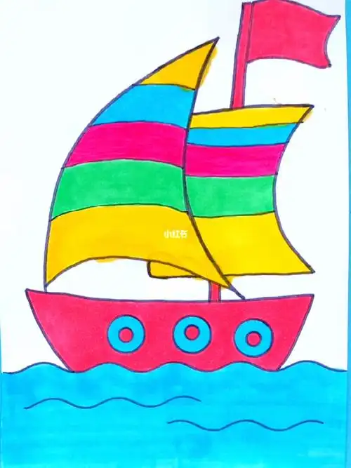 帆船  #简笔画  #儿童画