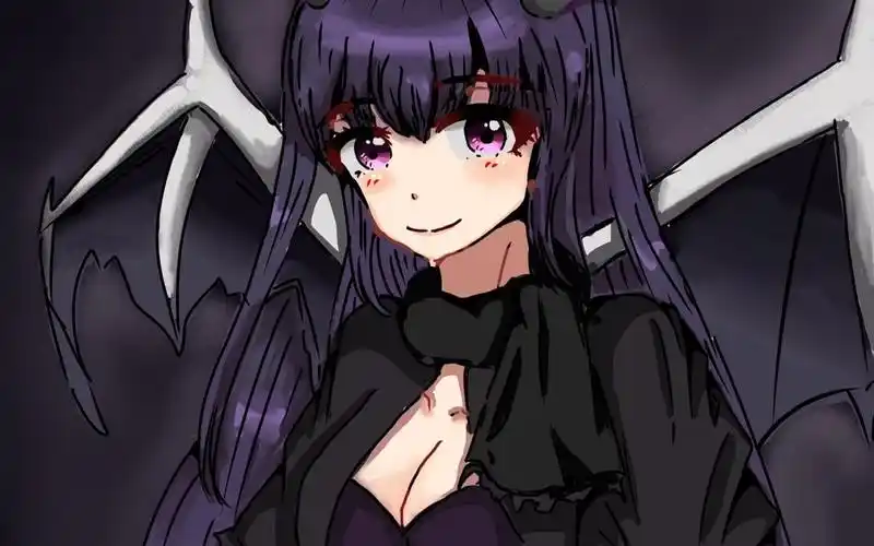 procreate板绘我的世界末影龙娘化绘画过程