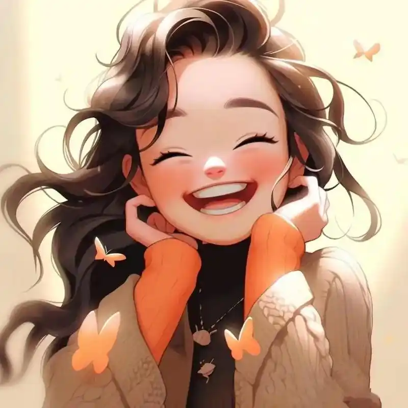 笑容最治愈的女孩 卡通图片,太可爱了 - 抖音