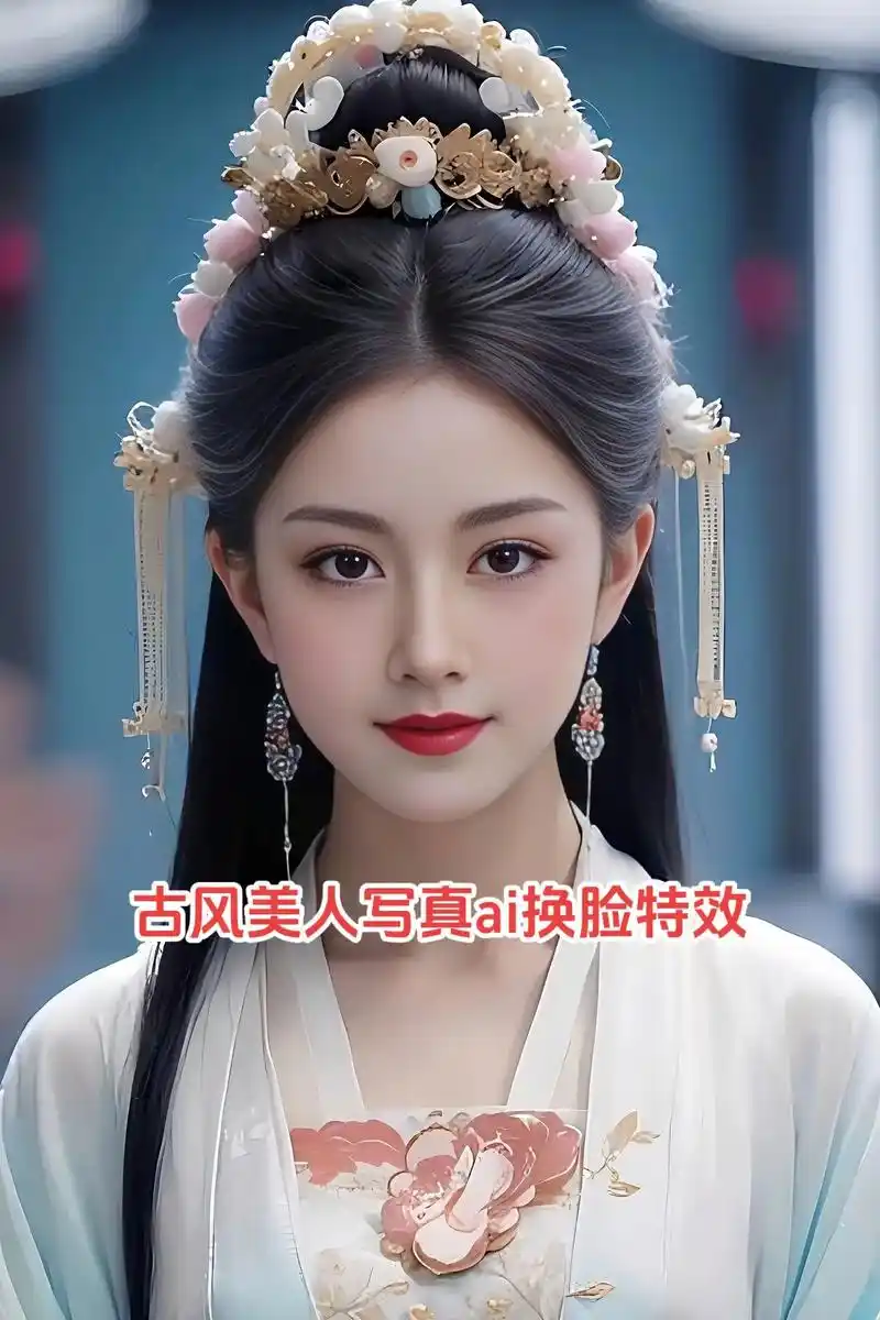 古装出尘美女ai写真一键换脸特效.古风汉服写真照一键制作   - 抖音