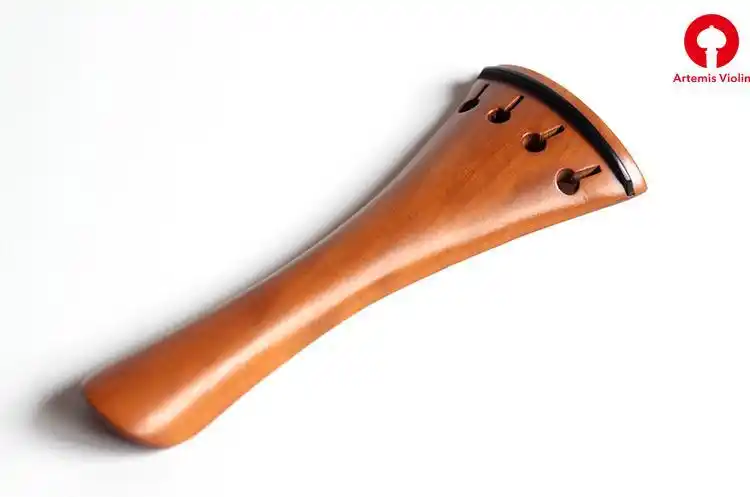 印度进口小提琴黄杨木拉弦板 系弦板 山形乌木镶线 小提琴配件