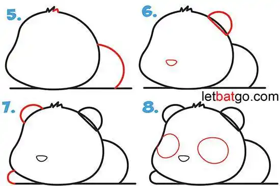 怎么画一只超可爱大熊猫(步骤图解)