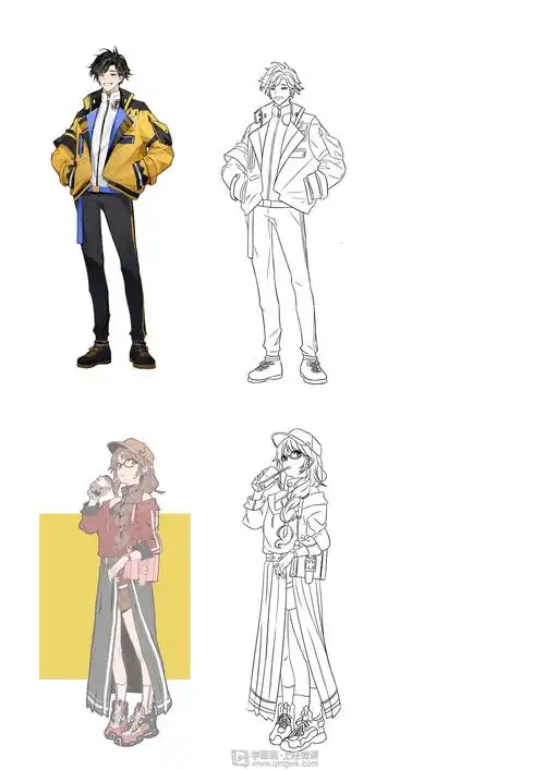 作业:漫画人物服饰怎么画好看?