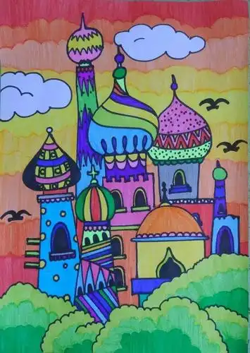 儿童画:公主的城堡