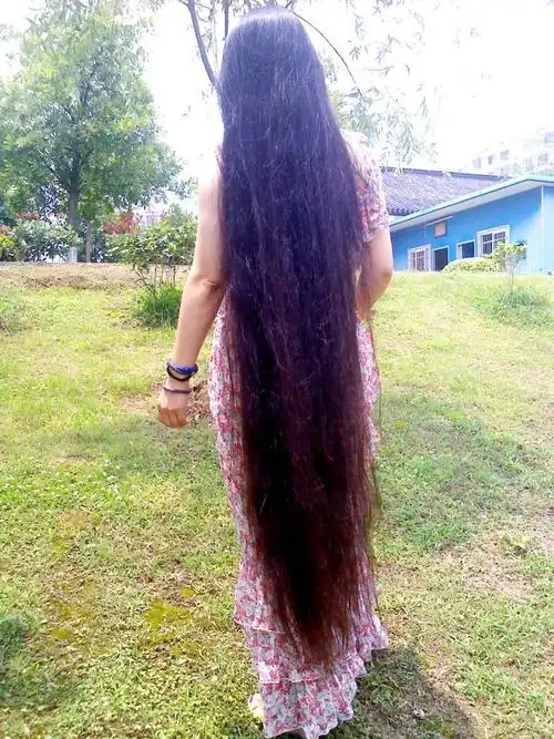 美丽的长发背影