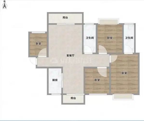 一线江景,南北通大四房,天誉城,天誉城-南宁58同城