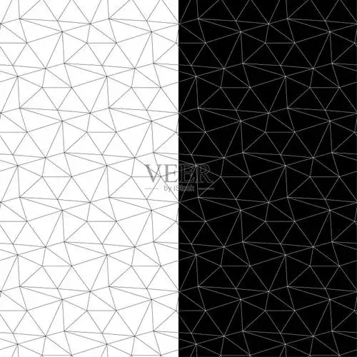 黑色和白色几何装饰品.组无缝模式