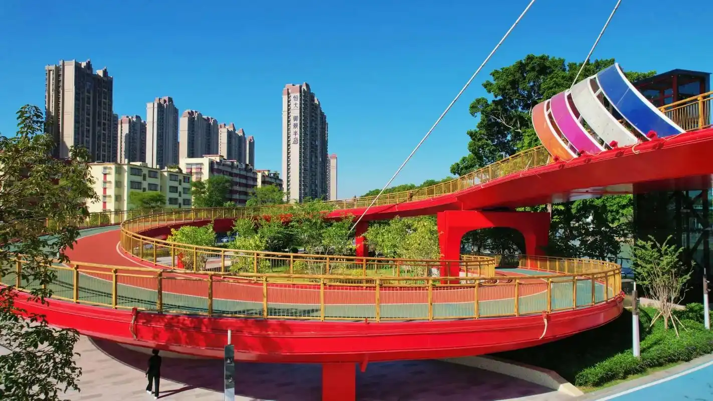 下沙人行天桥全长424米,是江 - 抖音