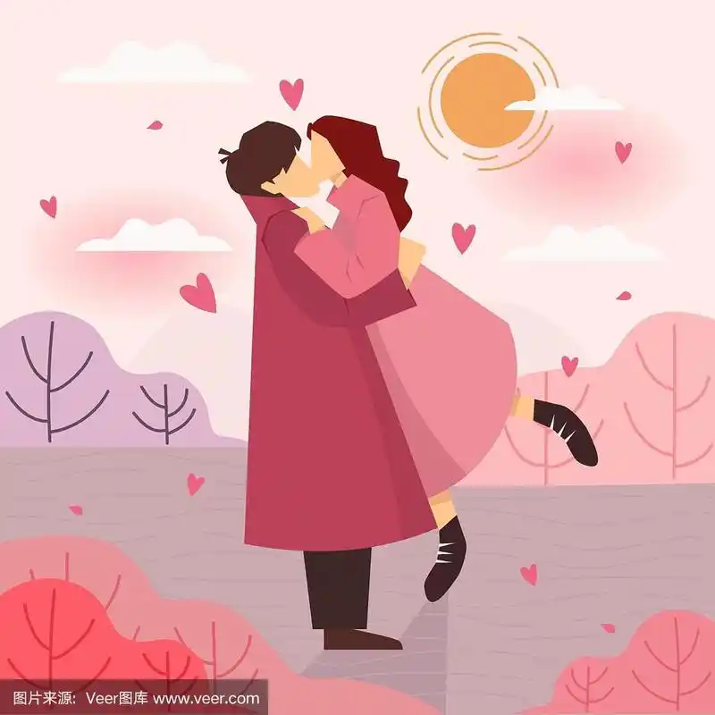 情人节快乐,一个相爱的夫妇拥抱,情人节的背景,爱情