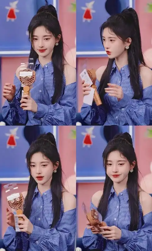 鞠婧祎比心三连拍