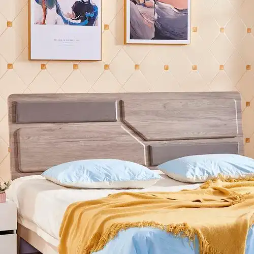 北欧床头板简约现代床头软包米米免漆双人单买个床头靠背板 双层6029