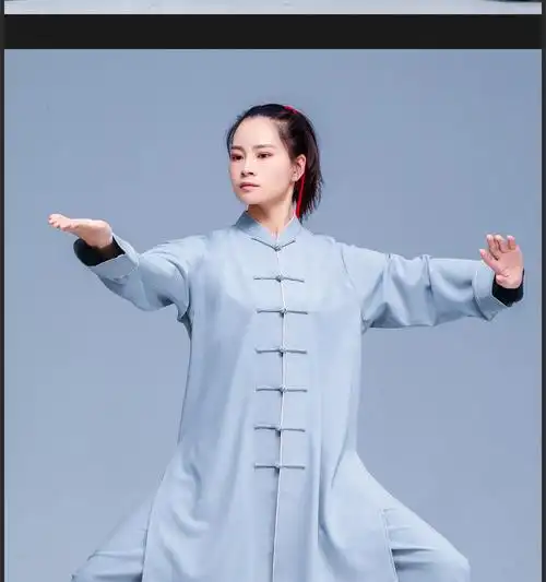 云太极春秋新款式2021陈家沟手工盘扣中式练功改良太极拳服装套装浅