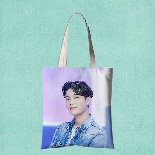 张艺兴小绵羊周边同款帆布袋定制照片单肩手提包韩版学生日礼物女