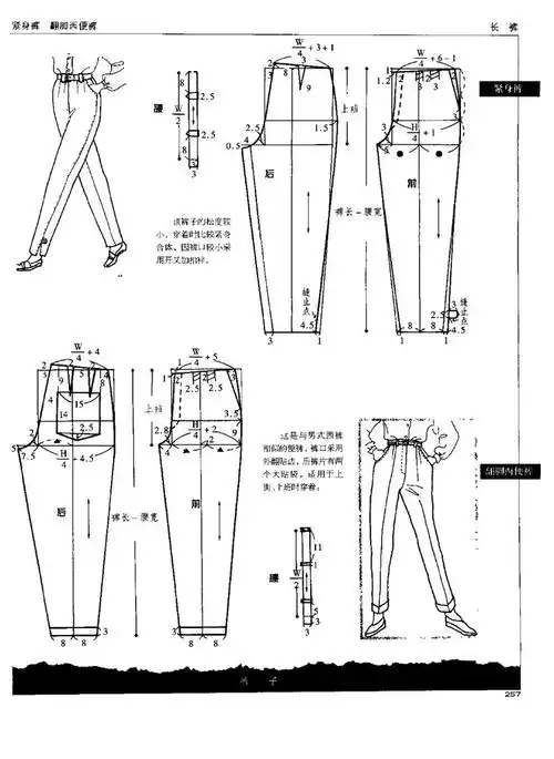 裤子裁剪图