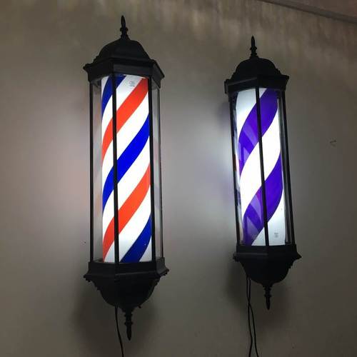 转灯美发理发led店挂灯箱理发店户外发廊门口美发转灯