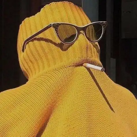 叼烟无脸男头像