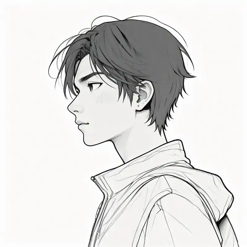 黑白素描男生头像,做最靓的仔90 男生黑白素描头像来啦!