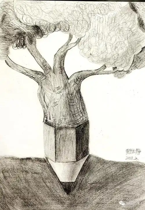 创意素描铅笔的联想