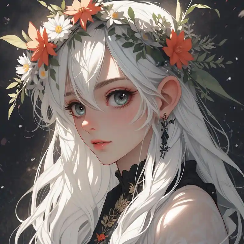 95白发女生动漫头像精选78