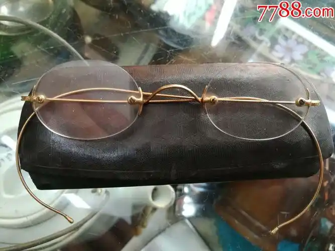 古董眼镜晚清金丝眼镜