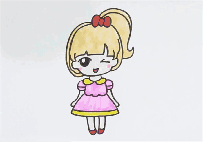 简笔画教程绘画吧-画画动漫小美女简笔画铅笔勾勒的素描小美女简笔画